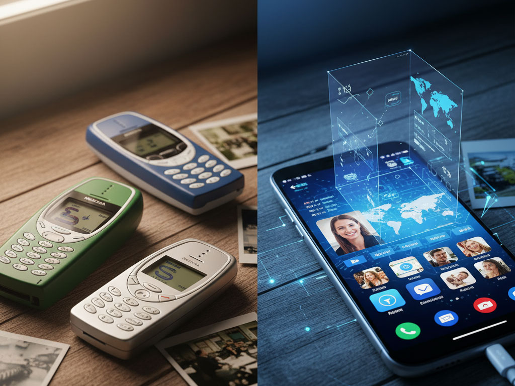 مقایسه گوشی‌های همراه قدیمی و جدید