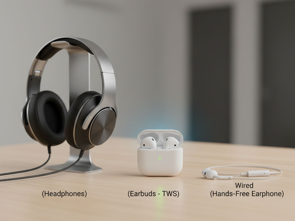 تفاوت‌های کلیدی: هندزفری، هدفون و ایربادز